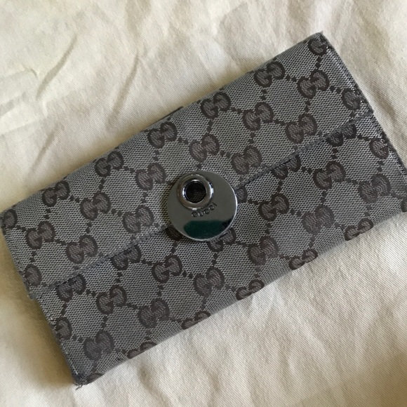 Gucci Eclipse Continental Flap Wallet, Brown Leather and GG monogram - Picture 7 of 10